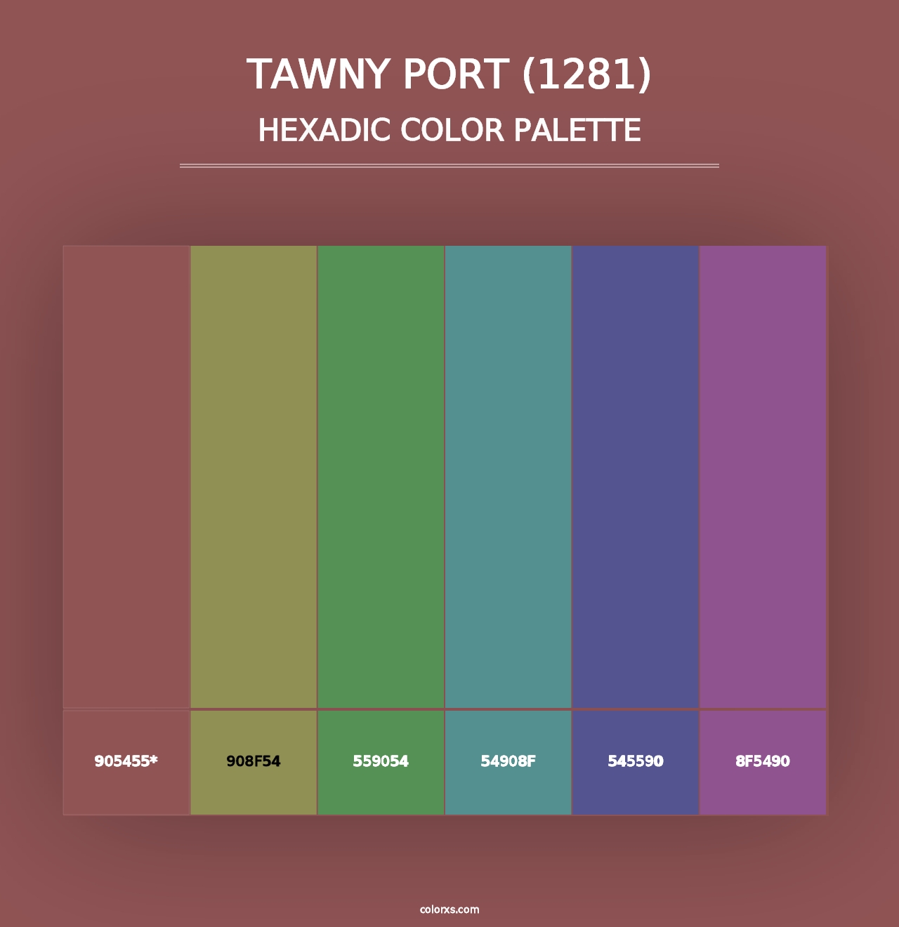 Tawny Port (1281) - Hexadic Color Palette