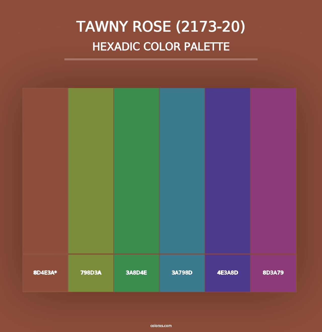 Tawny Rose (2173-20) - Hexadic Color Palette