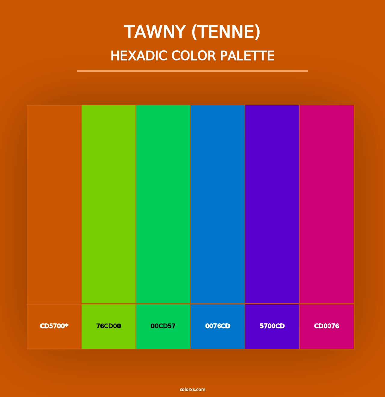 Tawny (Tenne) - Hexadic Color Palette