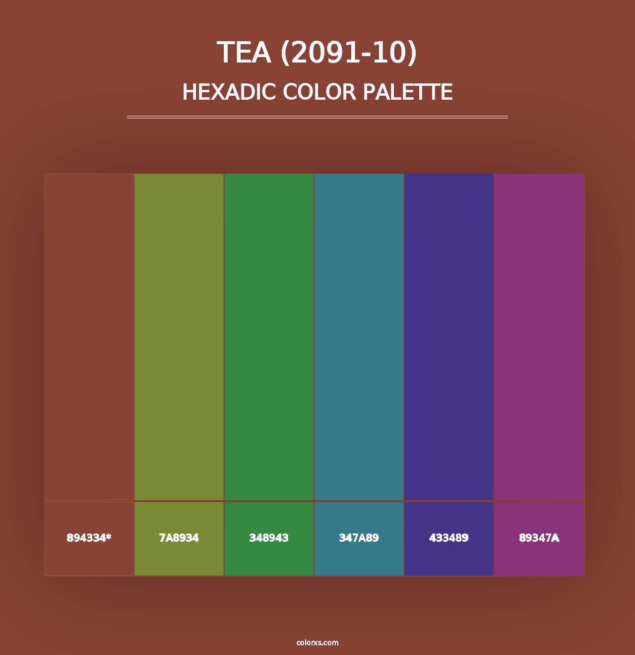 Tea (2091-10) - Hexadic Color Palette