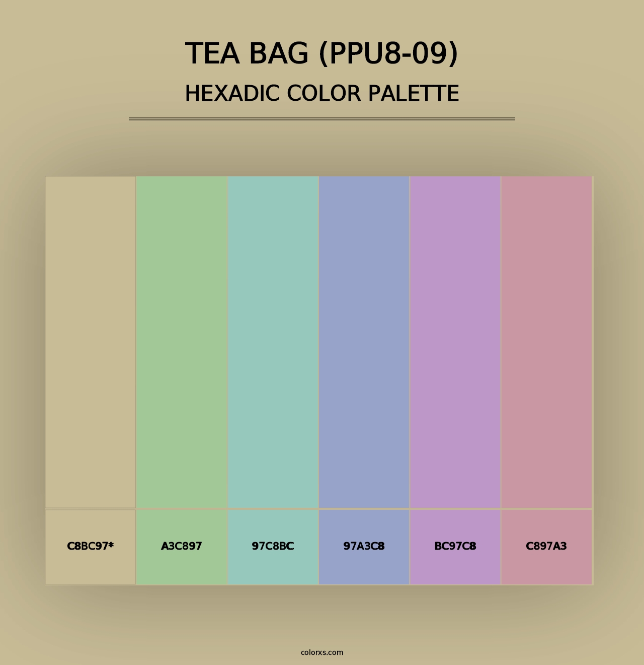 Tea Bag (PPU8-09) - Hexadic Color Palette