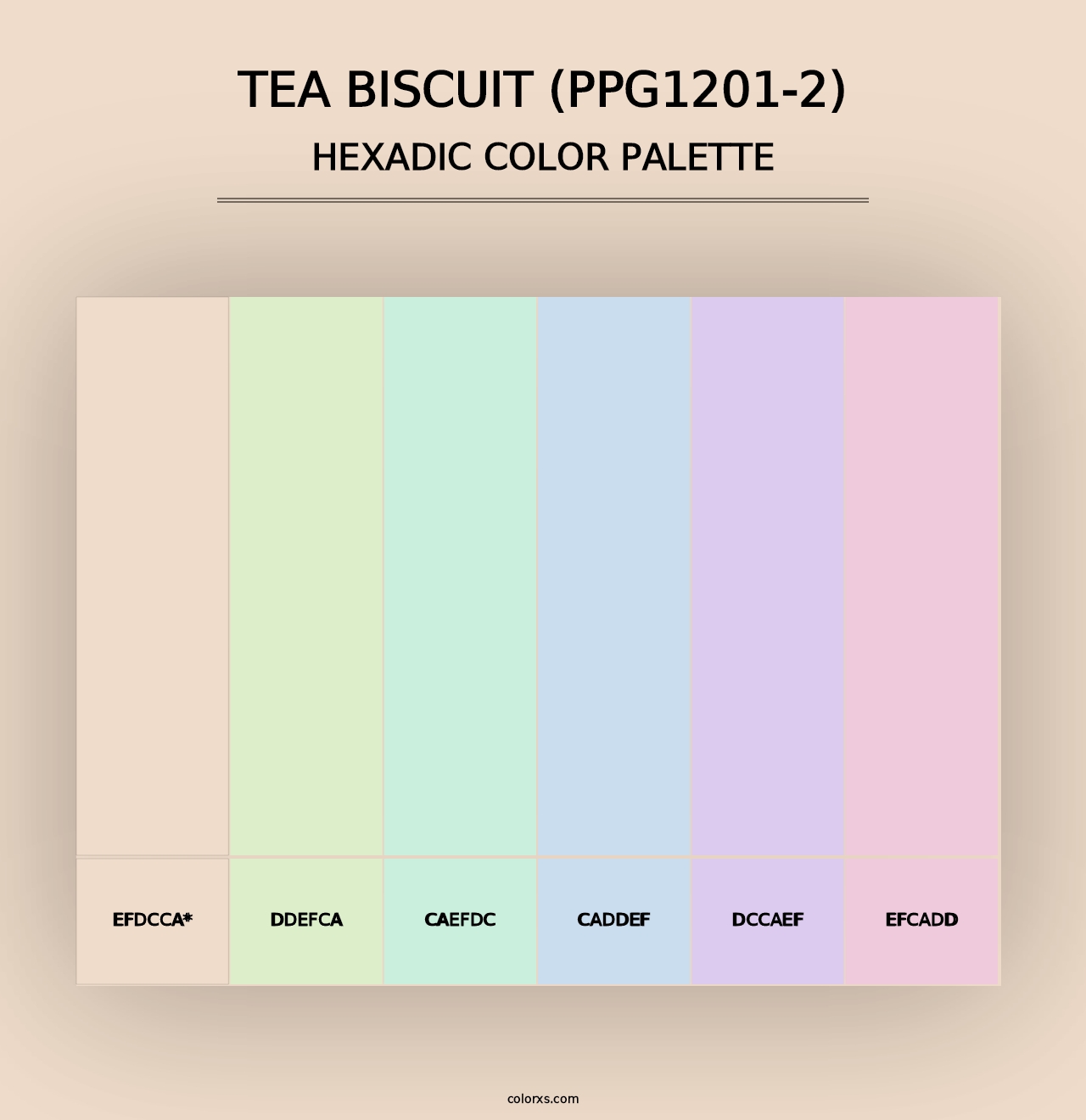 Tea Biscuit (PPG1201-2) - Hexadic Color Palette