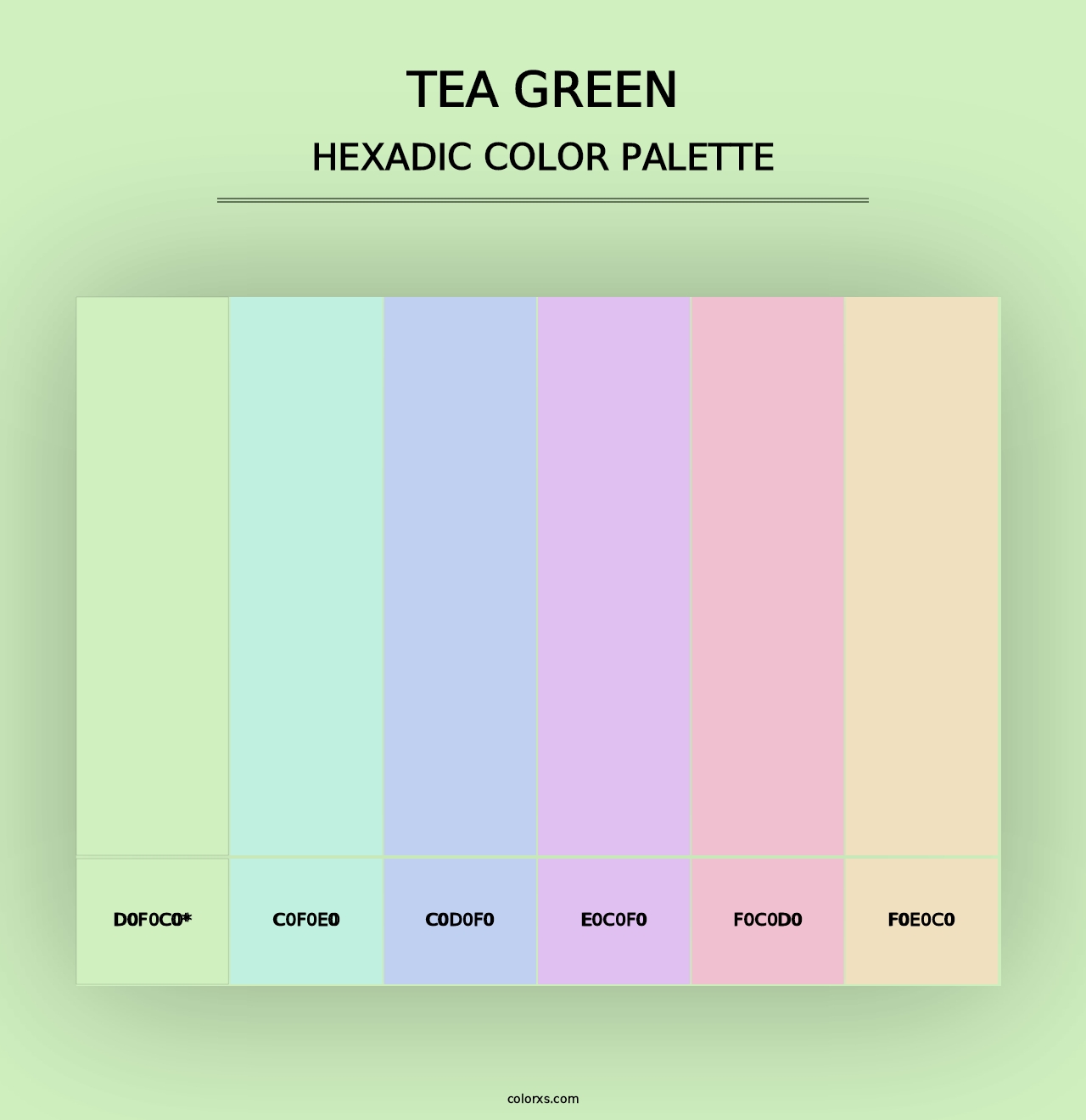 Tea Green - Hexadic Color Palette