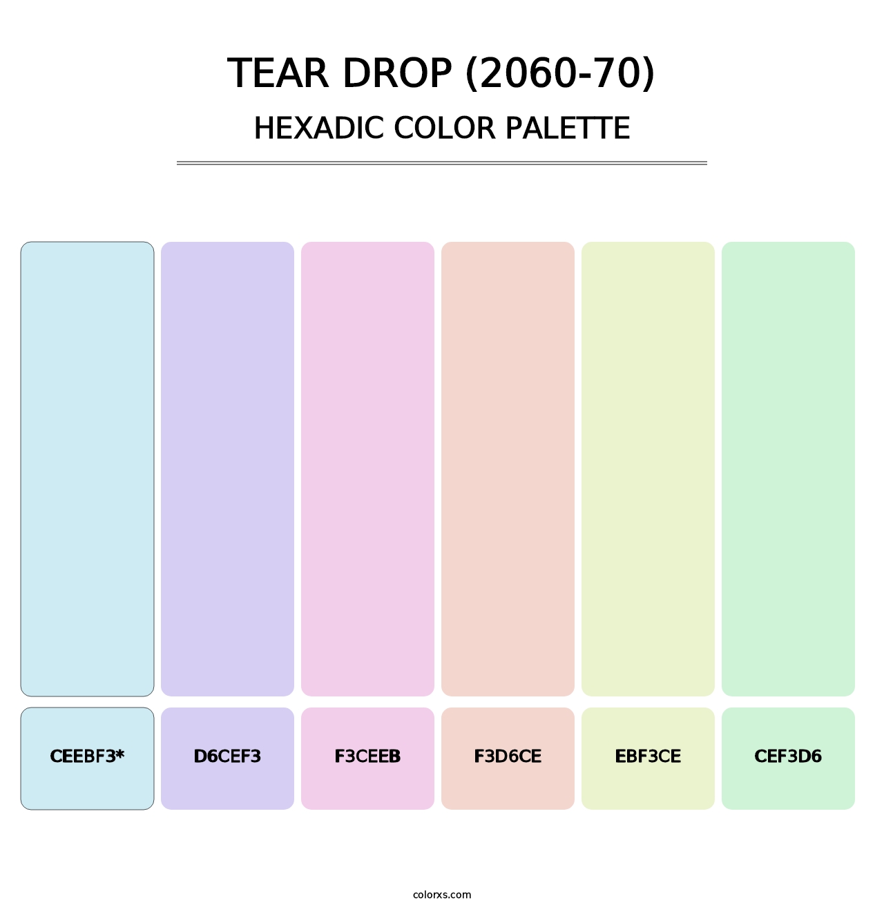 Tear Drop (2060-70) - Hexadic Color Palette