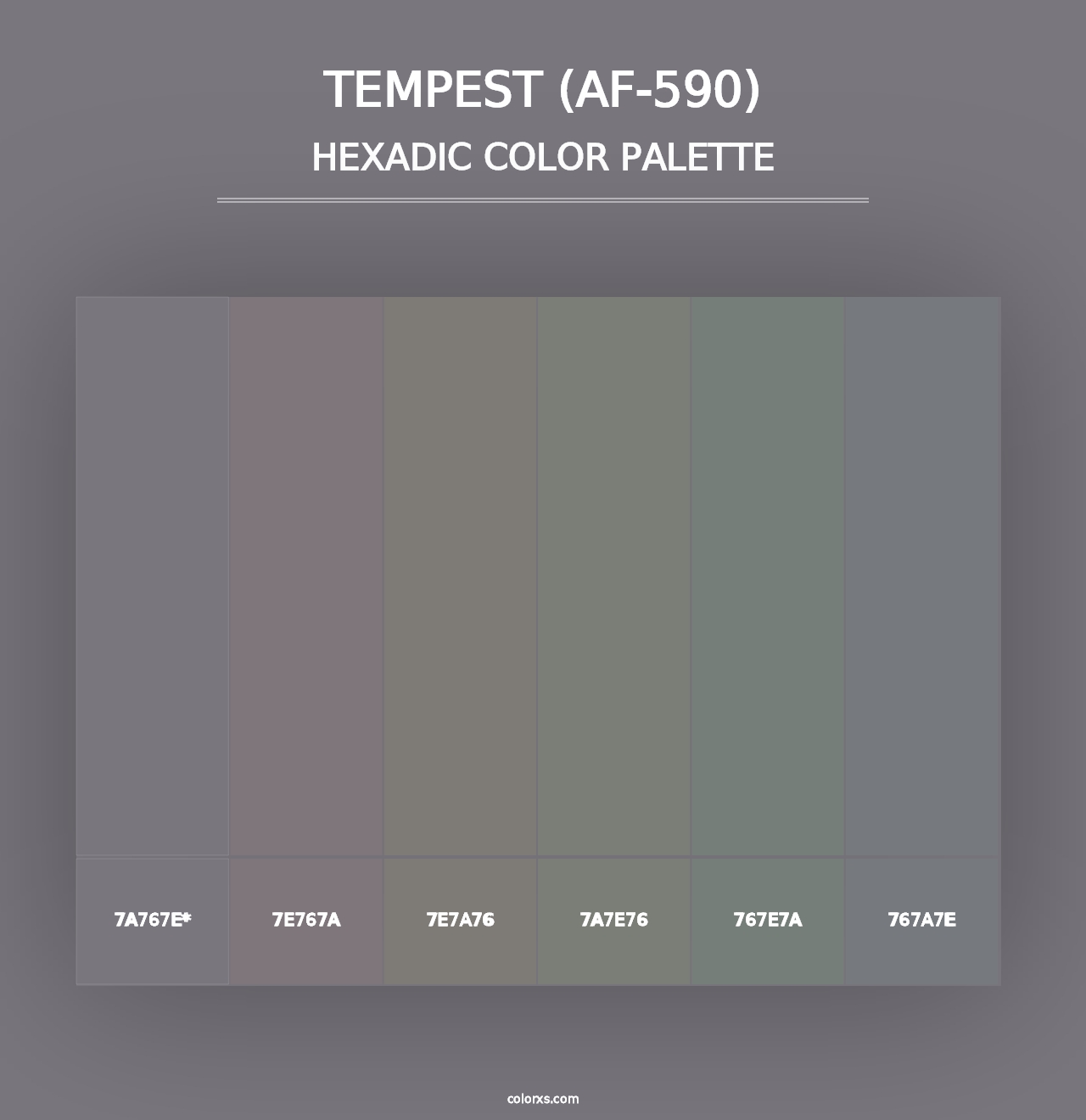 Tempest (AF-590) - Hexadic Color Palette