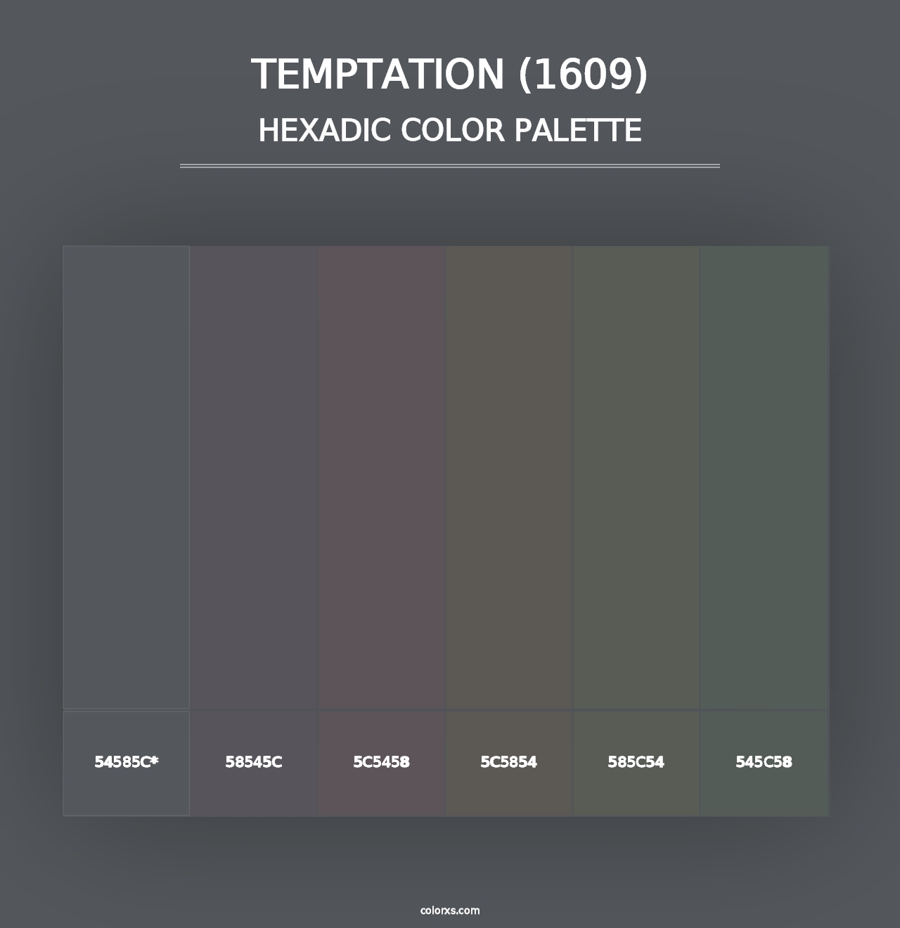 Temptation (1609) - Hexadic Color Palette