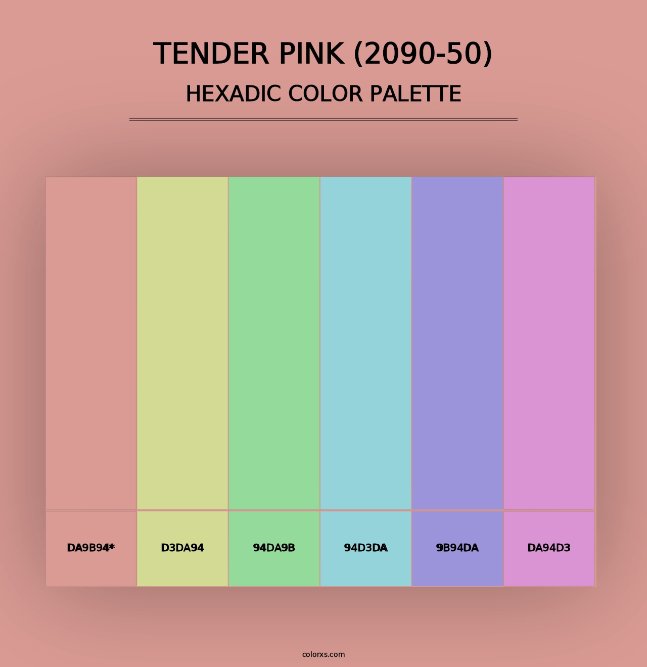 Tender Pink (2090-50) - Hexadic Color Palette