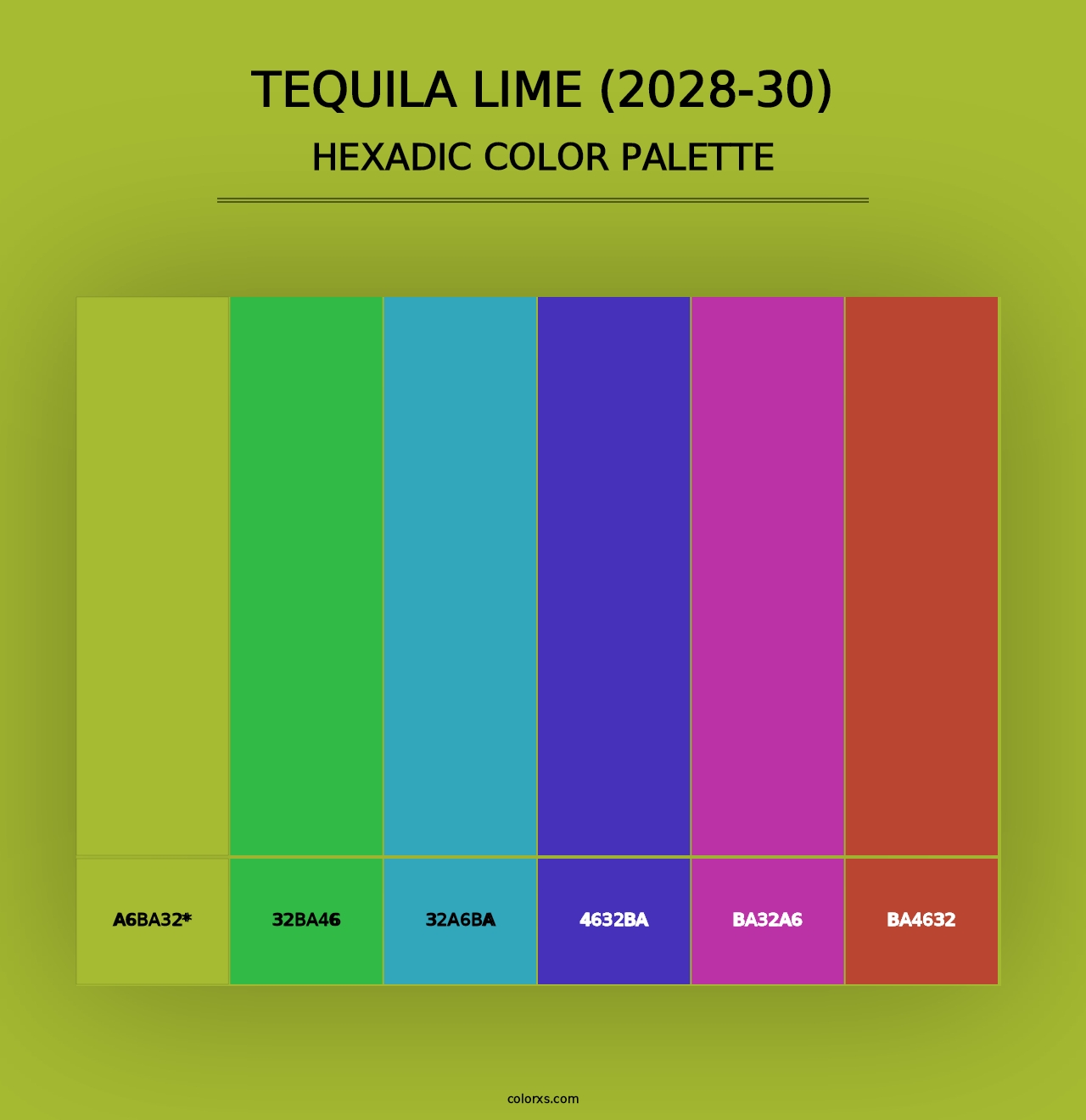 Tequila Lime (2028-30) - Hexadic Color Palette