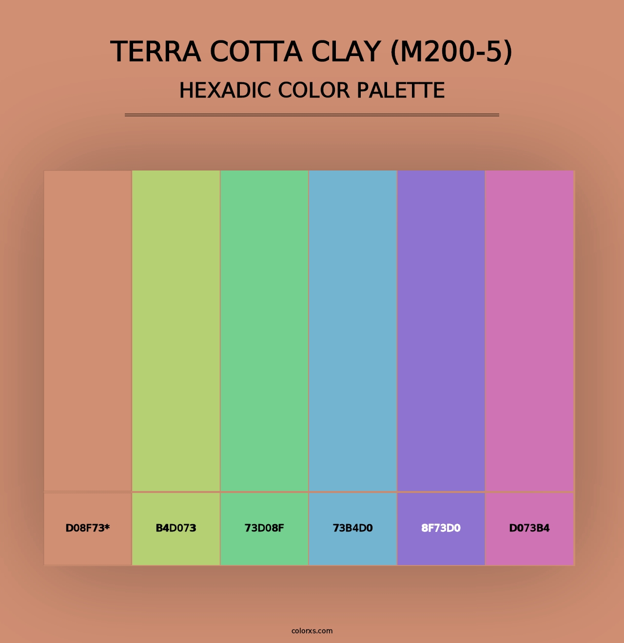 Terra Cotta Clay (M200-5) - Hexadic Color Palette