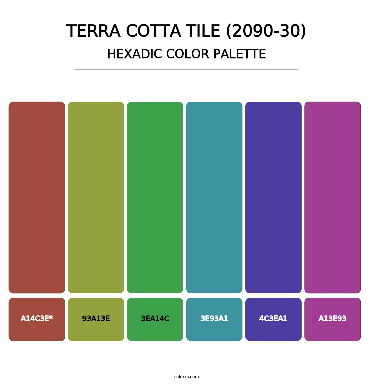 Terra Cotta Tile (2090-30) - Hexadic Color Palette