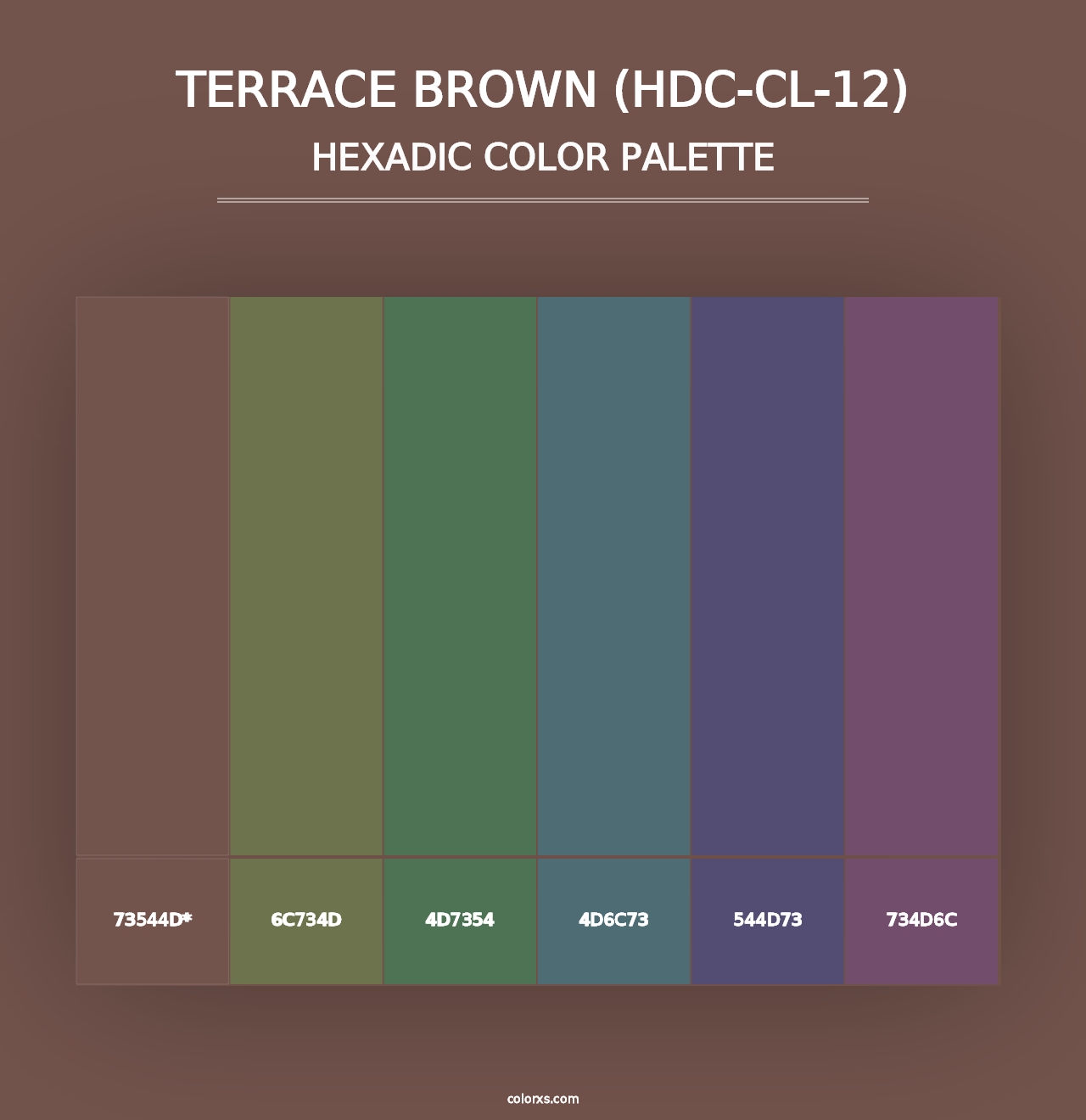 Terrace Brown (HDC-CL-12) - Hexadic Color Palette