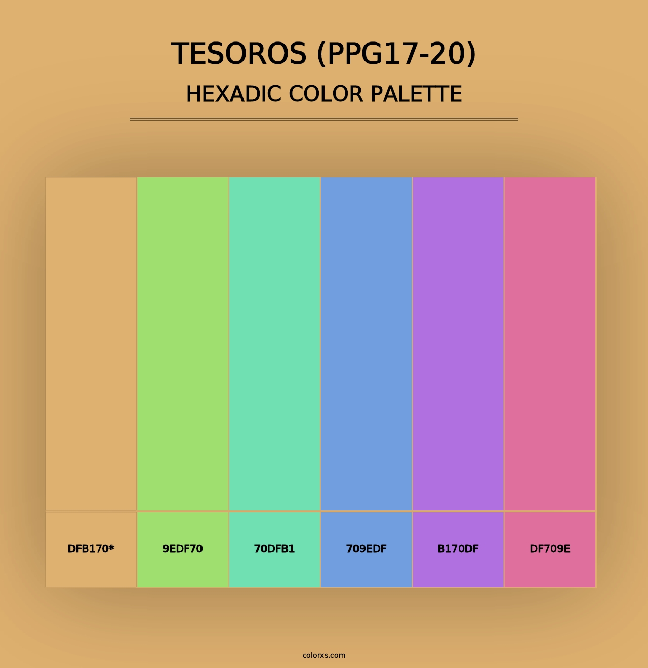 Tesoros (PPG17-20) - Hexadic Color Palette