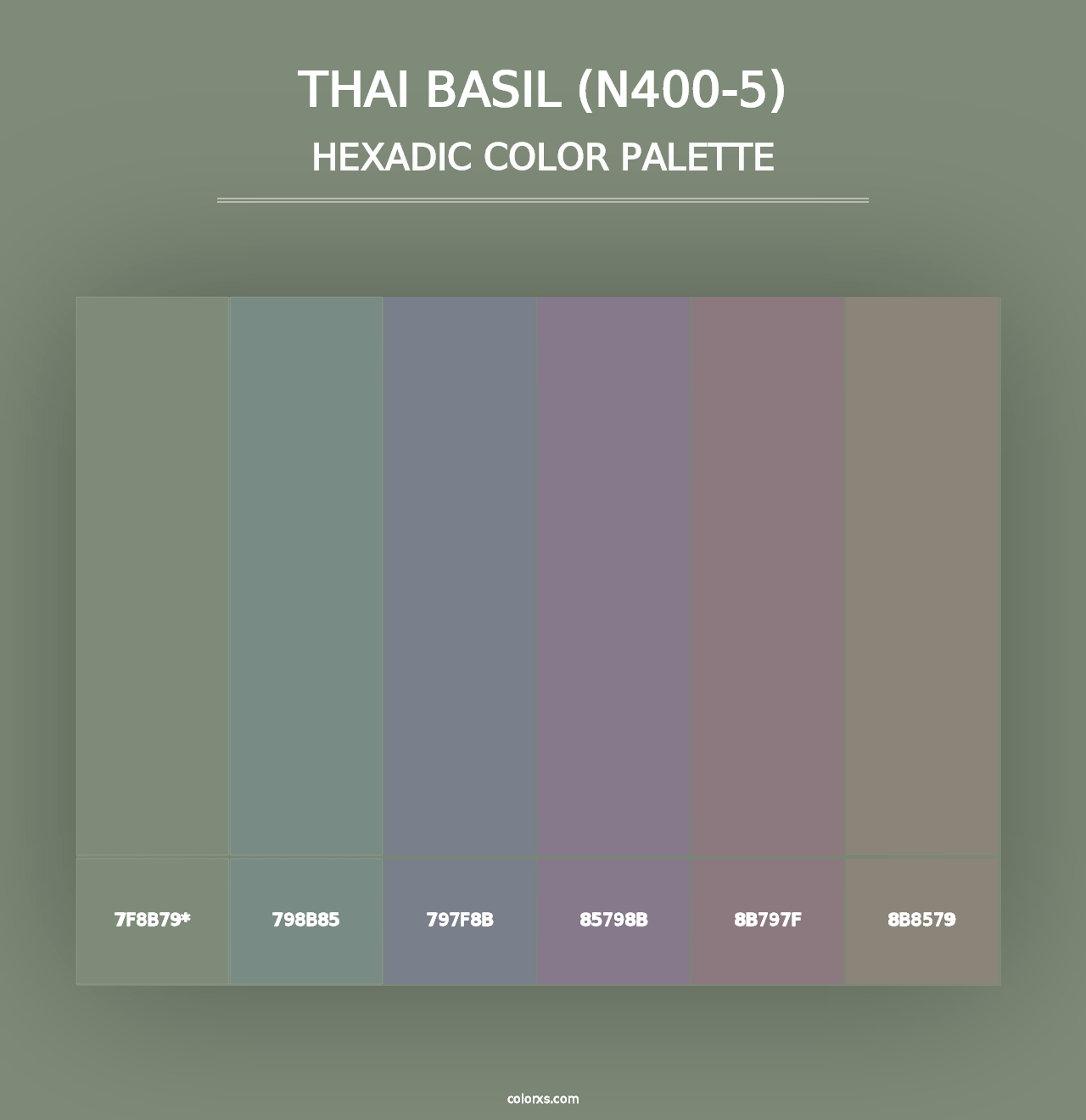 Thai Basil (N400-5) - Hexadic Color Palette