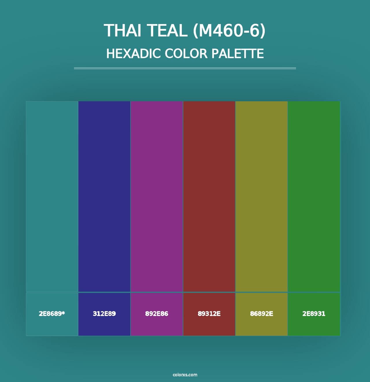 Thai Teal (M460-6) - Hexadic Color Palette