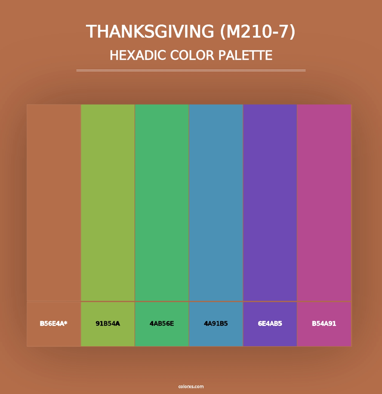 Thanksgiving (M210-7) - Hexadic Color Palette