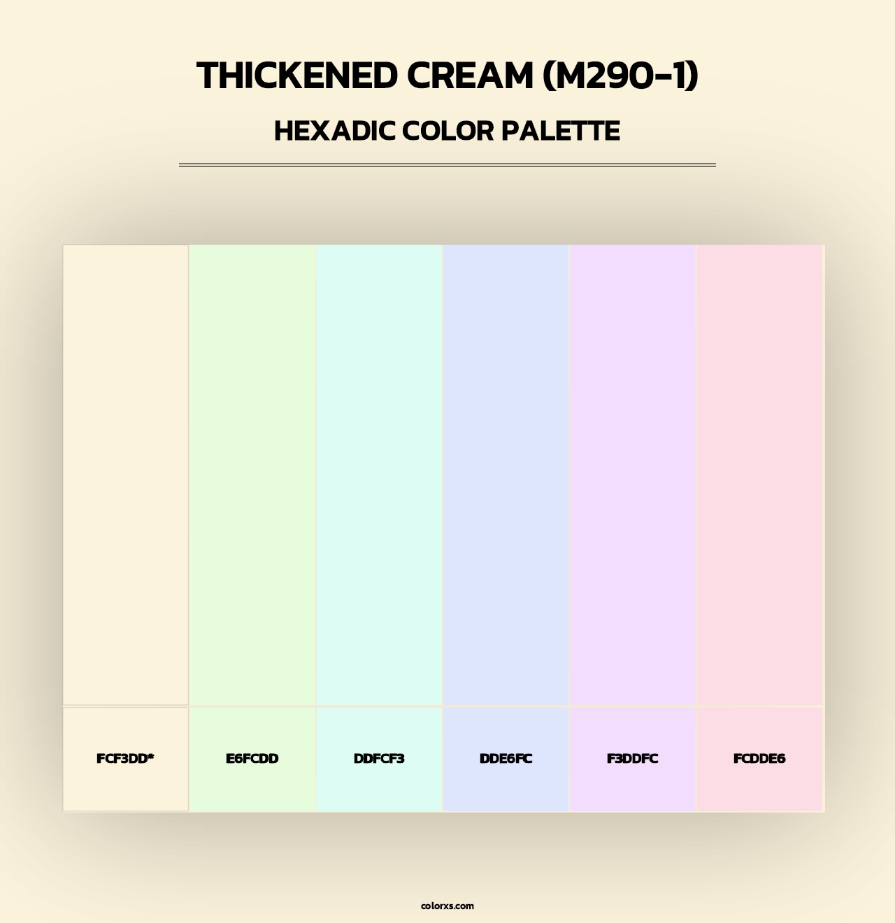 Thickened Cream (M290-1) - Hexadic Color Palette