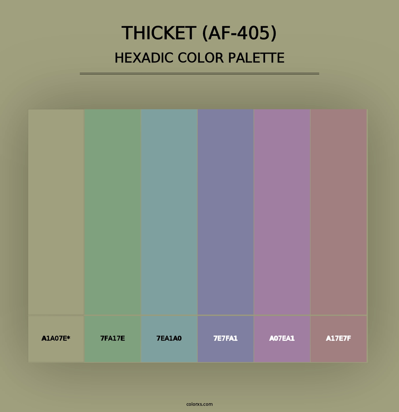 Thicket (AF-405) - Hexadic Color Palette