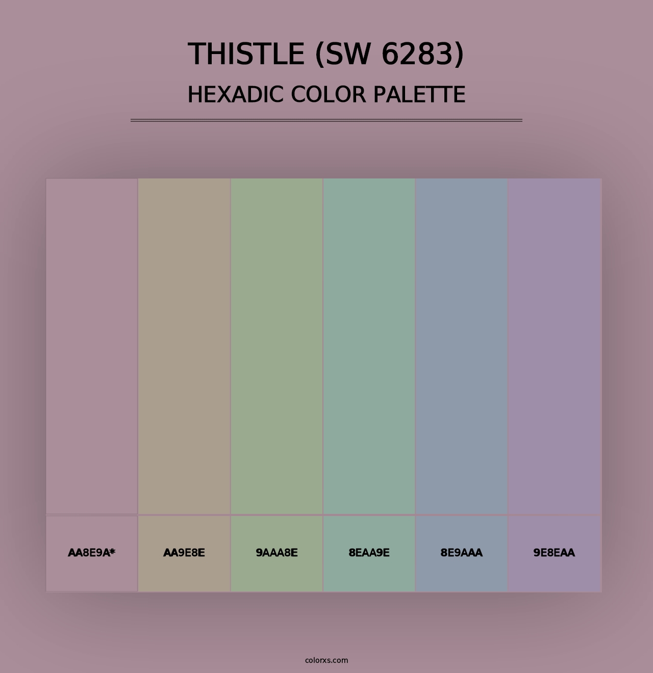 Thistle (SW 6283) - Hexadic Color Palette