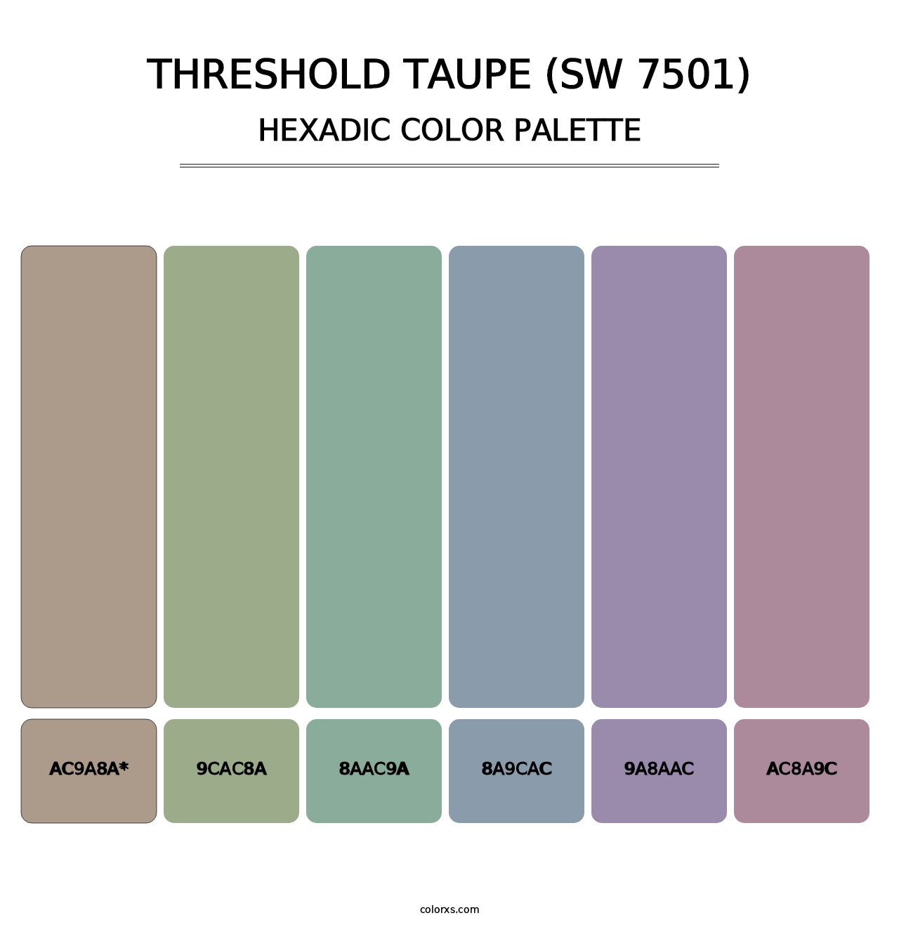 Threshold Taupe (SW 7501) - Hexadic Color Palette