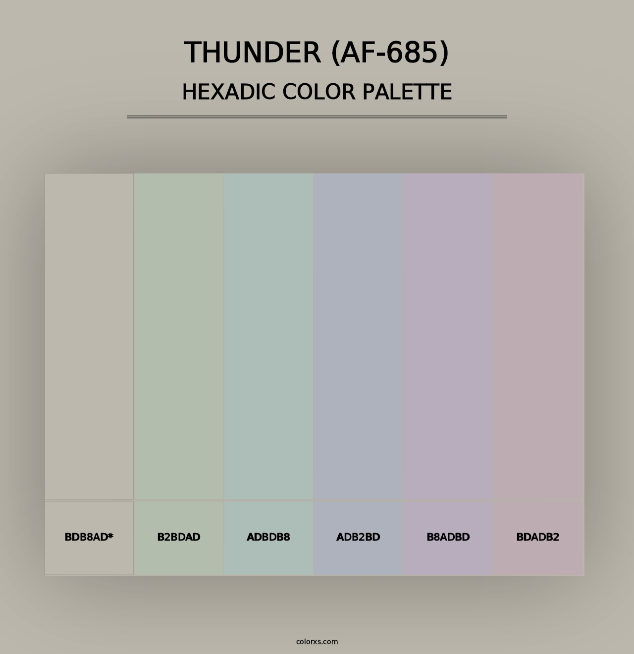 Thunder (AF-685) - Hexadic Color Palette