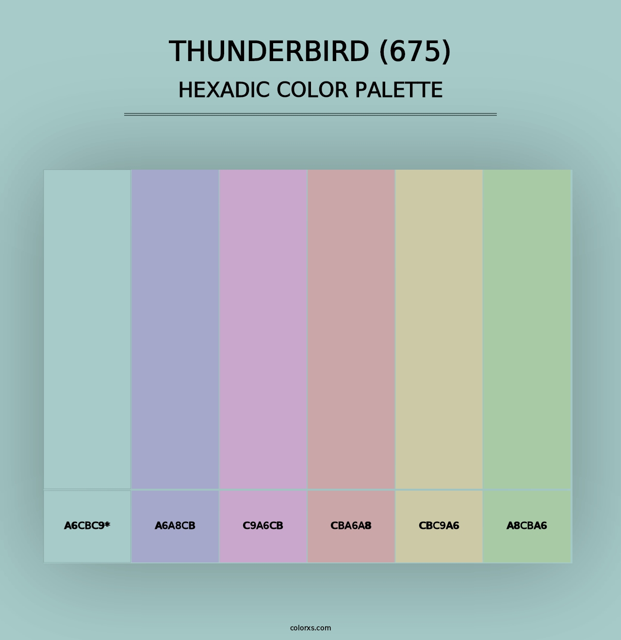 Thunderbird (675) - Hexadic Color Palette