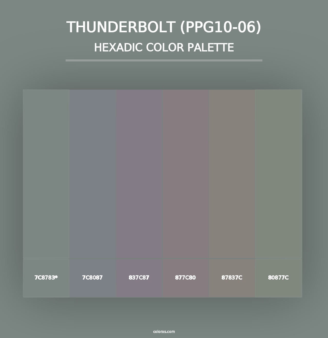 Thunderbolt (PPG10-06) - Hexadic Color Palette