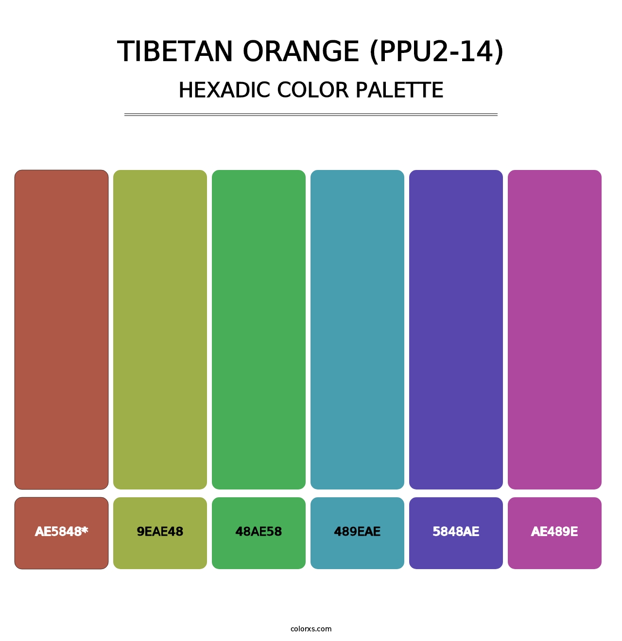 Tibetan Orange (PPU2-14) - Hexadic Color Palette