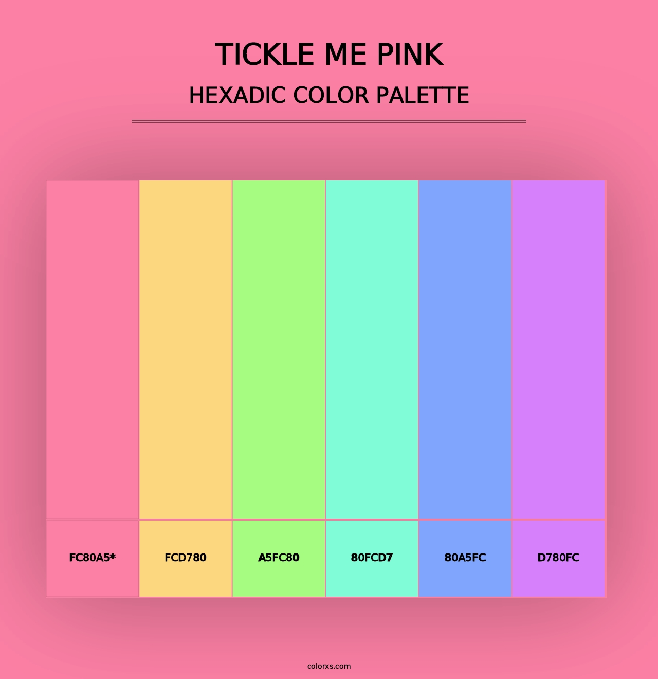 Tickle Me Pink - Hexadic Color Palette