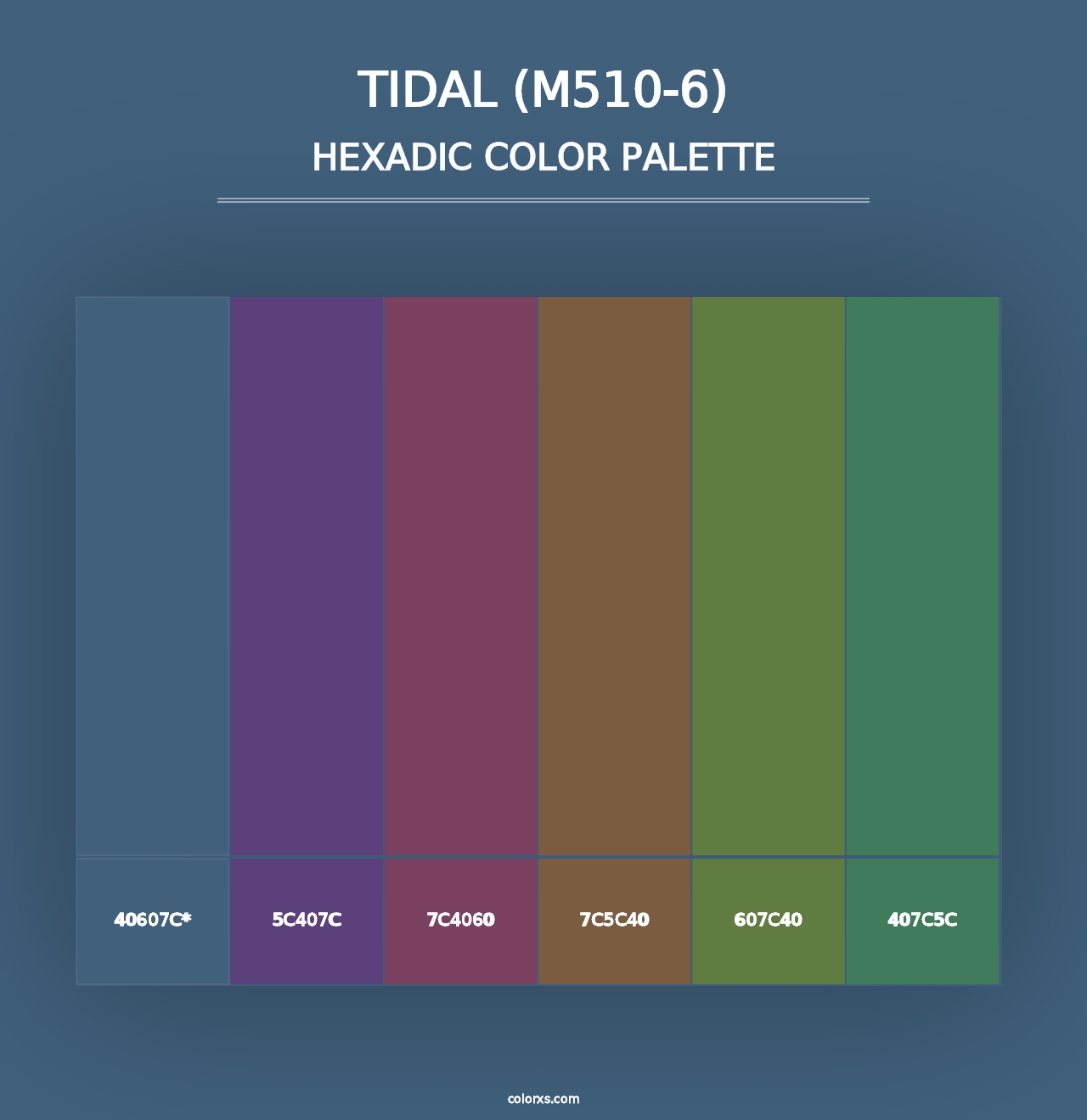 Tidal (M510-6) - Hexadic Color Palette