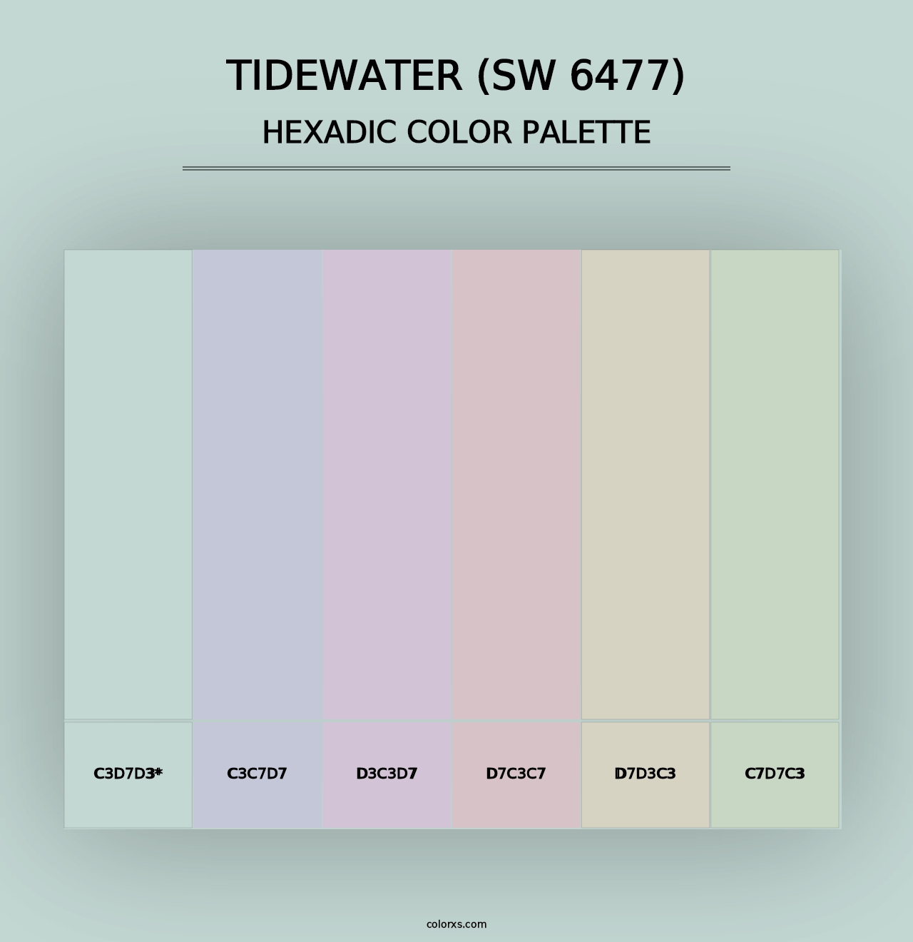 Tidewater (SW 6477) - Hexadic Color Palette