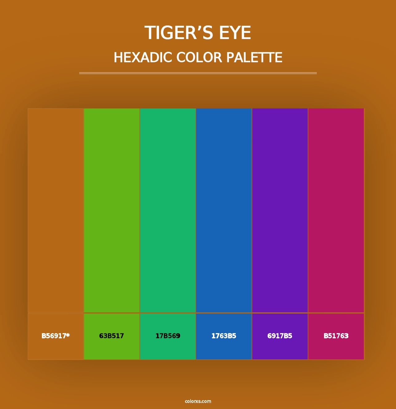 Tiger’s Eye - Hexadic Color Palette