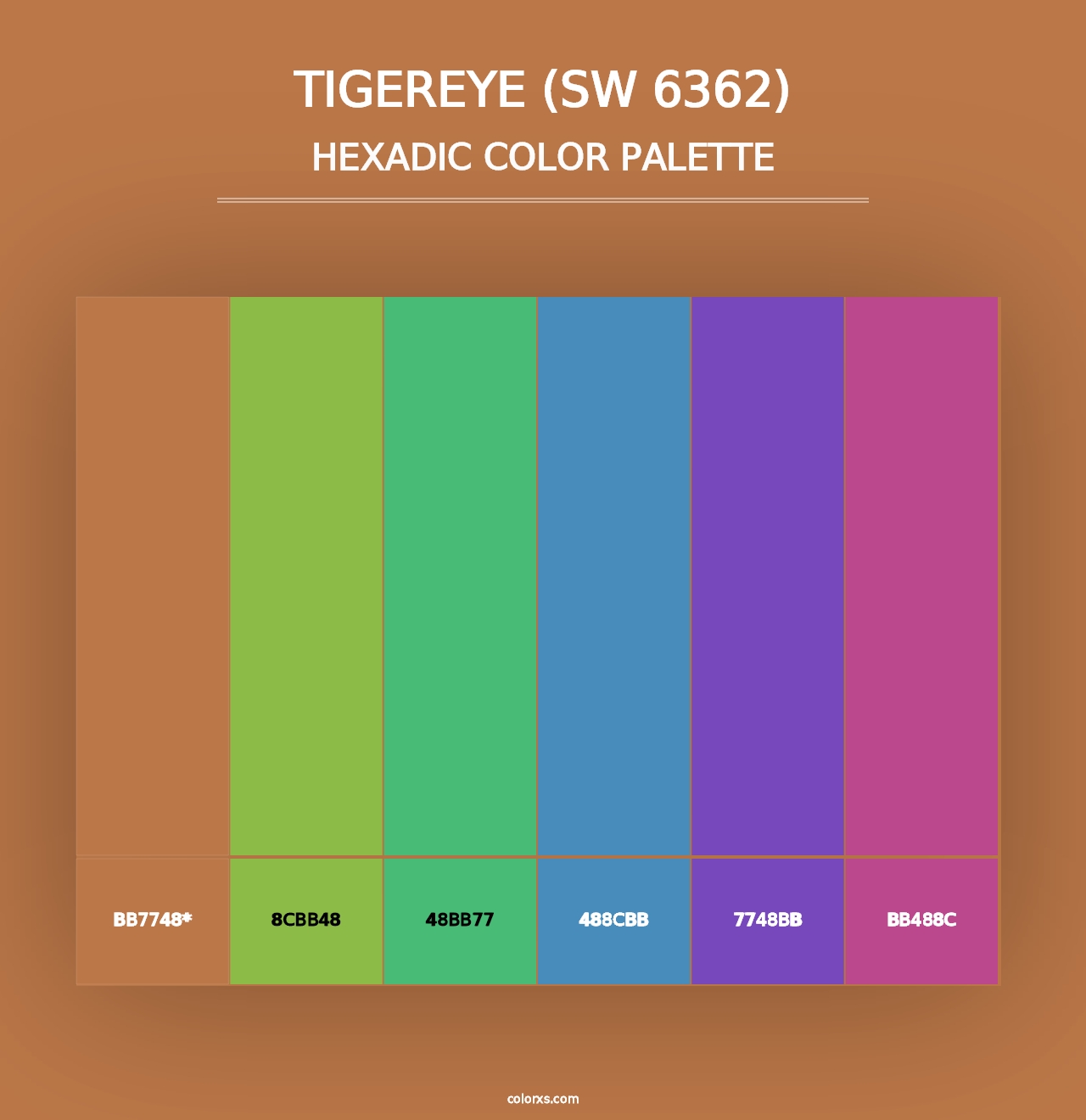 Tigereye (SW 6362) - Hexadic Color Palette