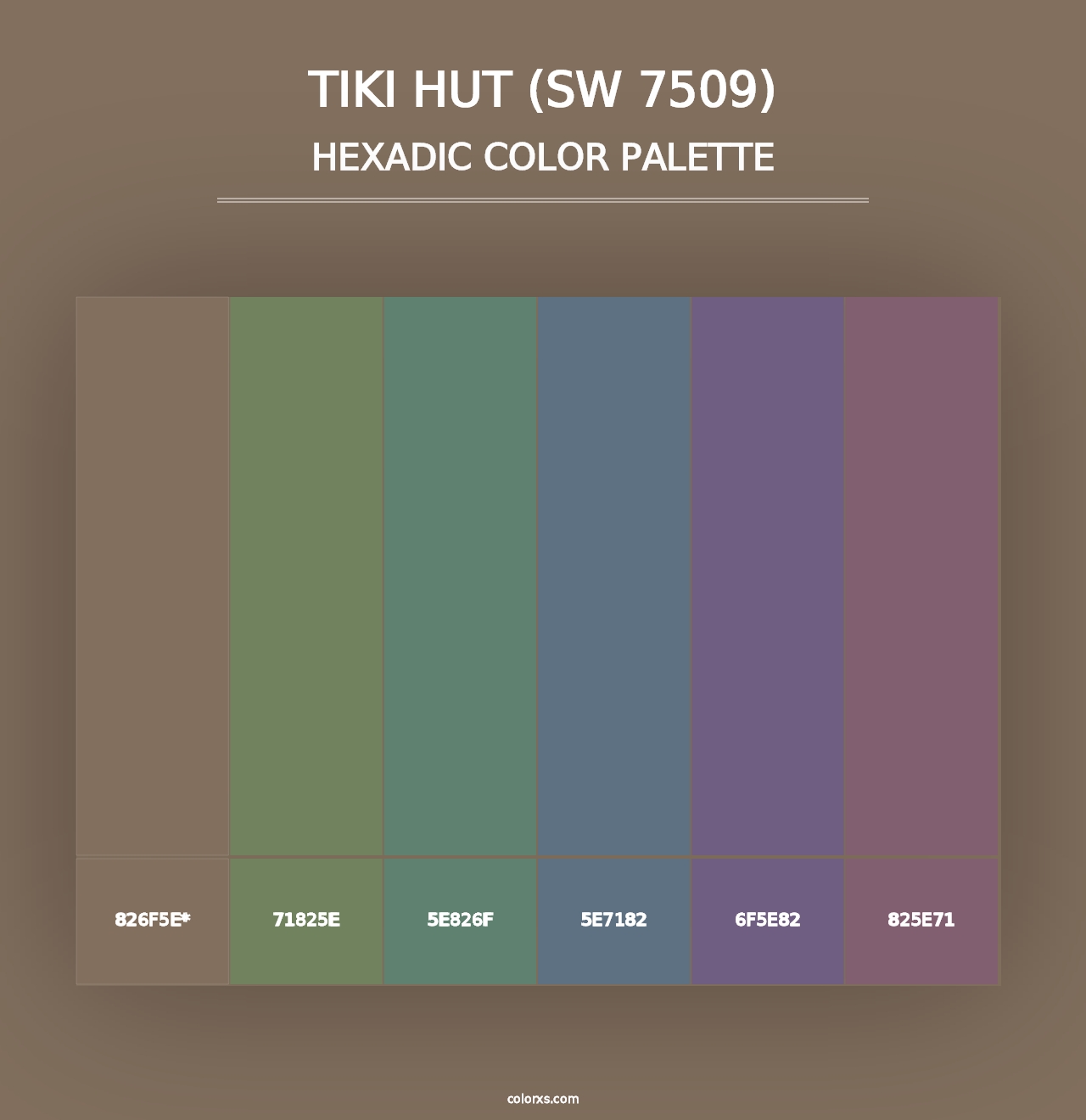 Tiki Hut (SW 7509) - Hexadic Color Palette