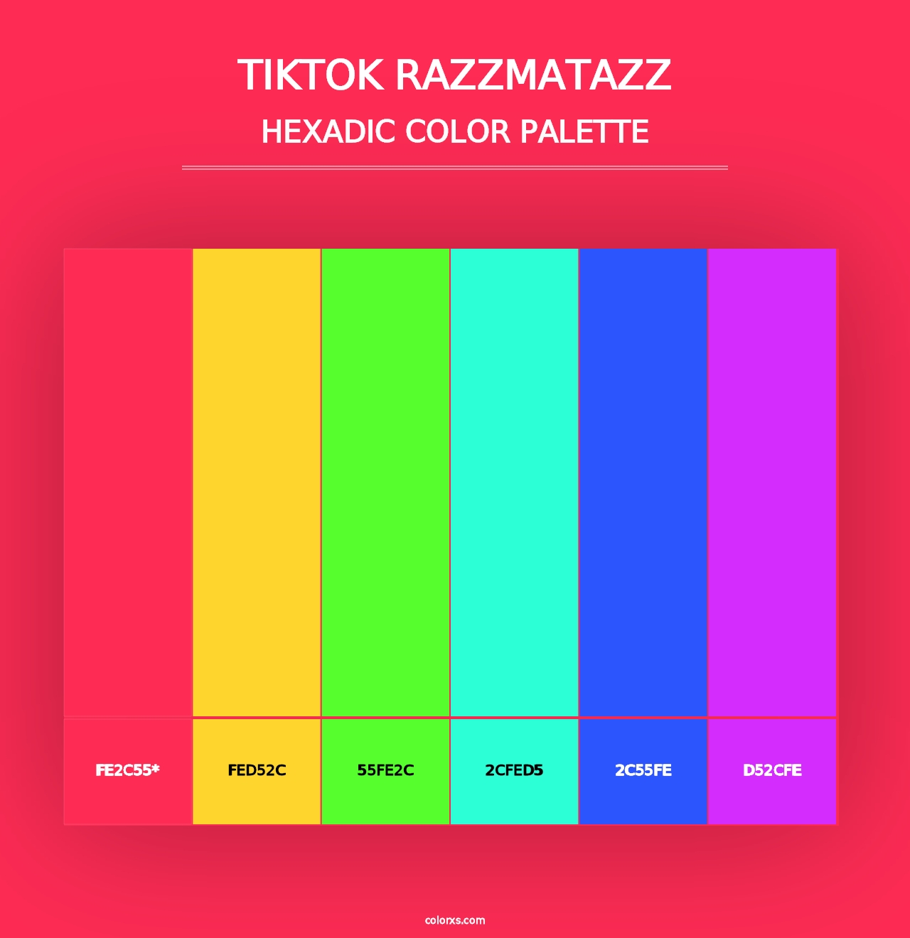 TikTok Razzmatazz - Hexadic Color Palette