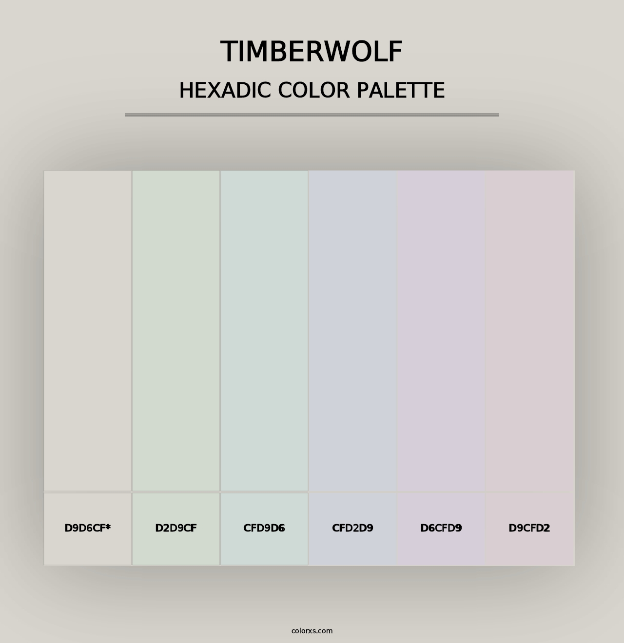 Timberwolf - Hexadic Color Palette