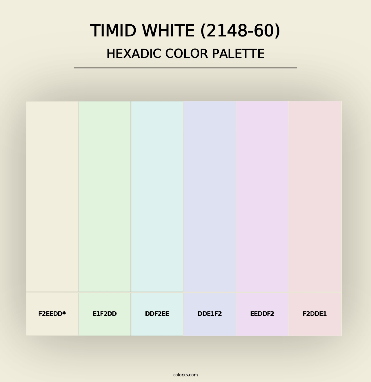 Timid White (2148-60) - Hexadic Color Palette