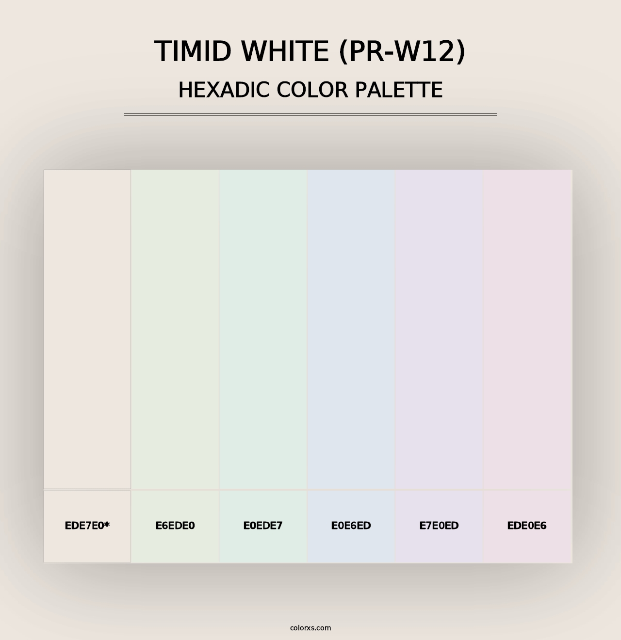 Timid White (PR-W12) - Hexadic Color Palette