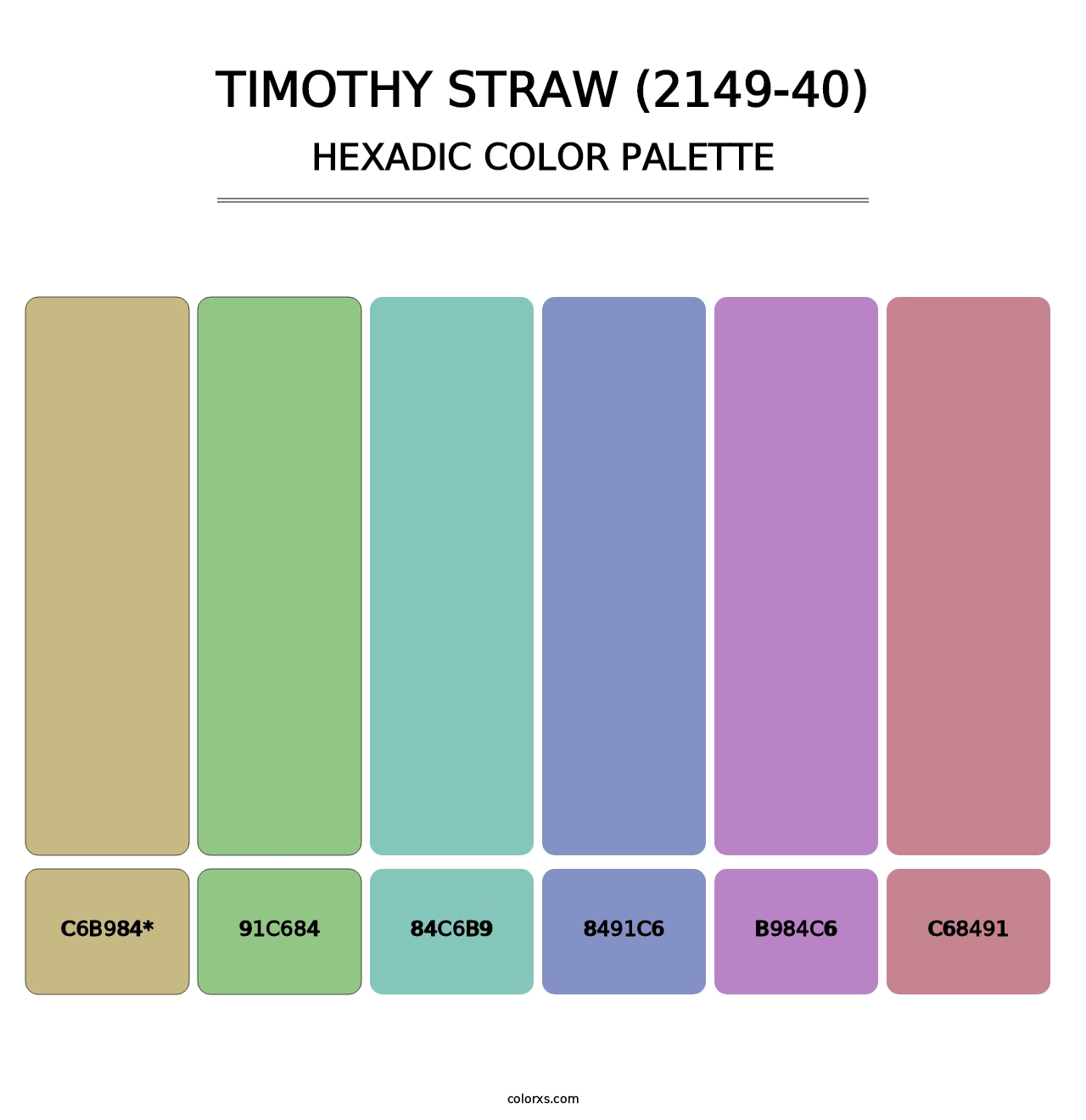 Timothy Straw (2149-40) - Hexadic Color Palette