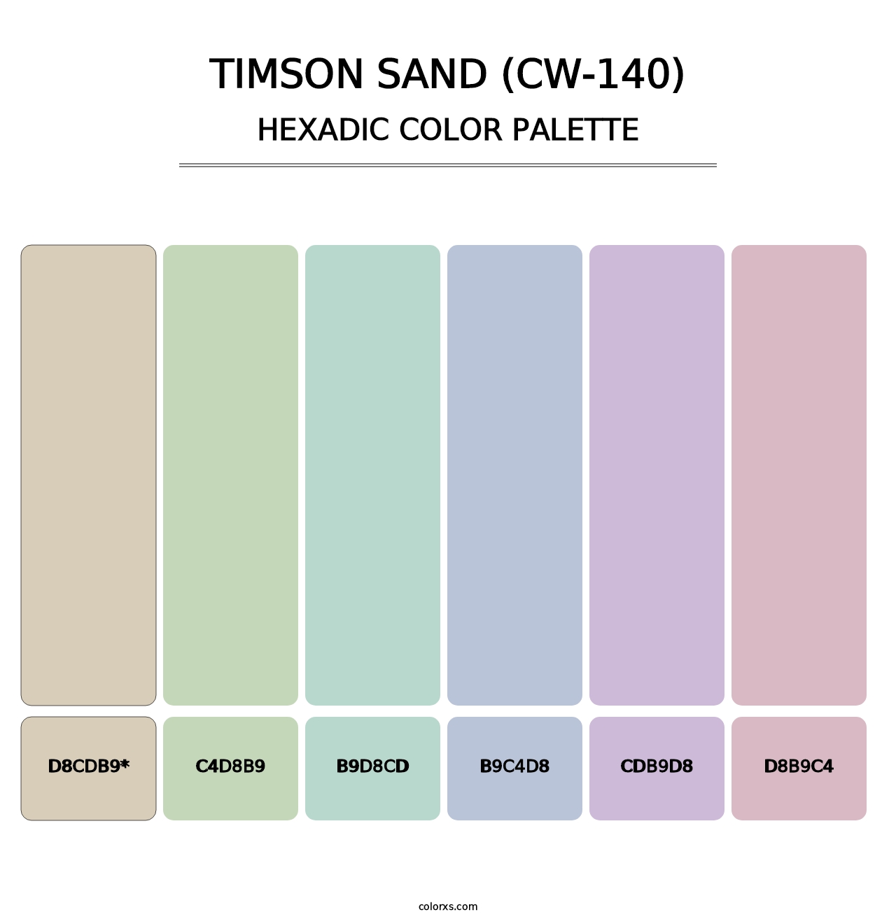 Timson Sand (CW-140) - Hexadic Color Palette