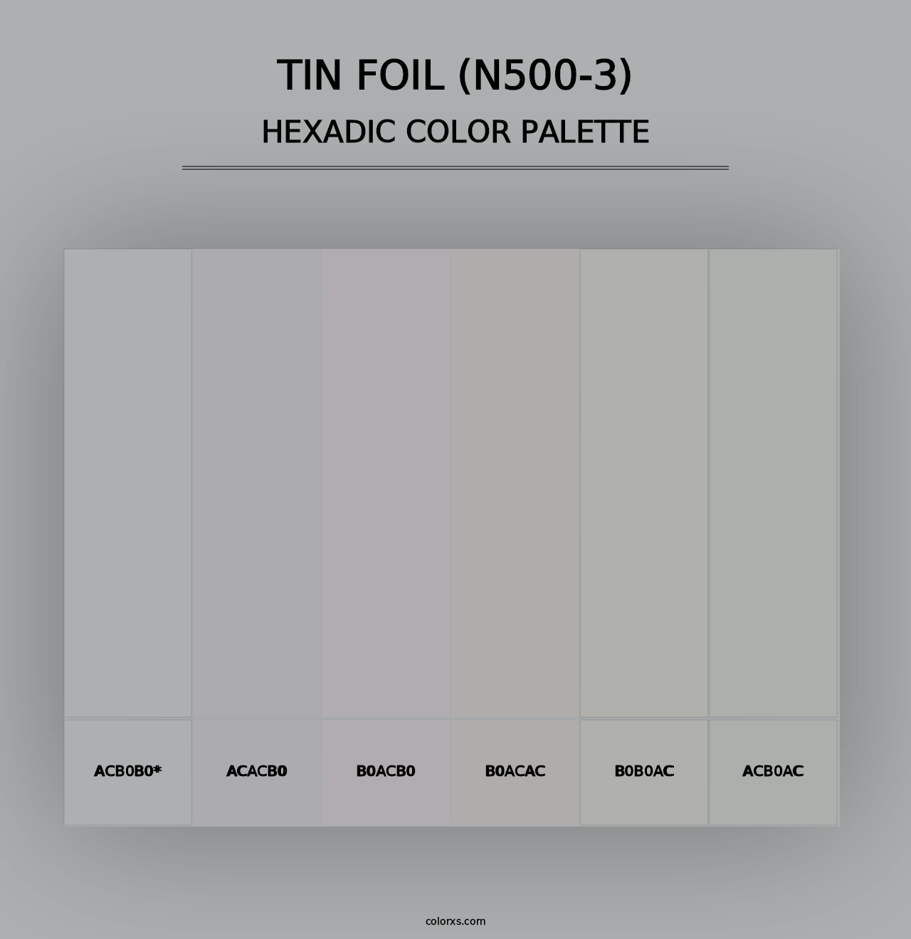 Tin Foil (N500-3) - Hexadic Color Palette