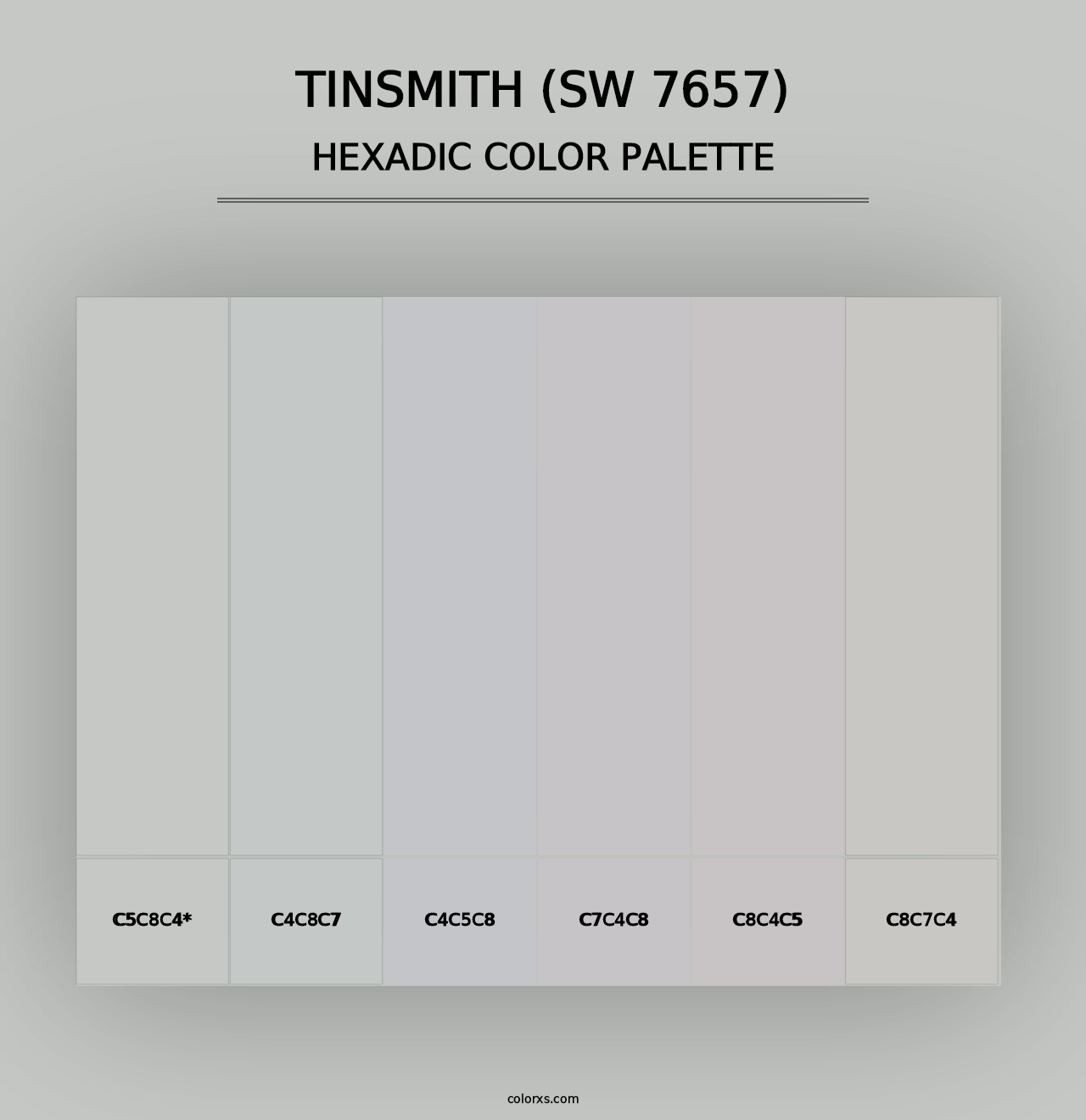 Tinsmith (SW 7657) - Hexadic Color Palette