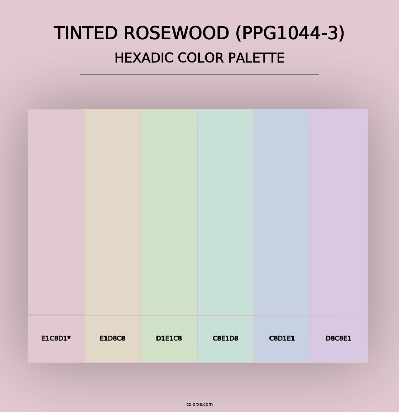 Tinted Rosewood (PPG1044-3) - Hexadic Color Palette