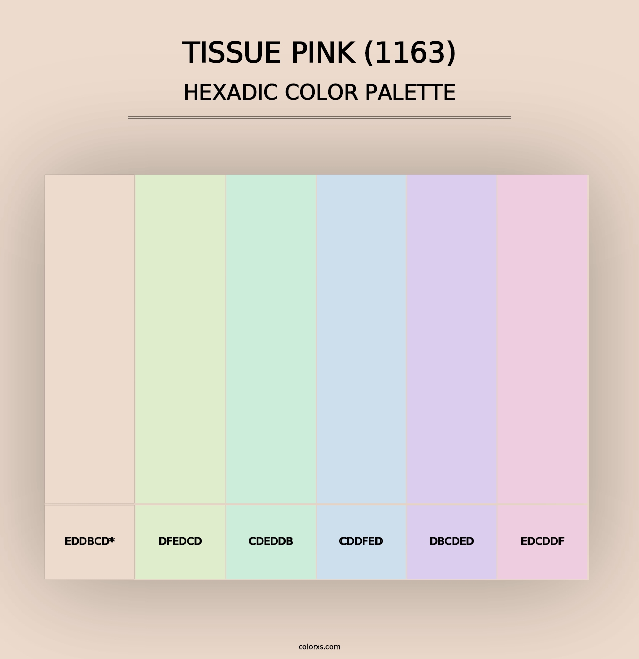 Tissue Pink (1163) - Hexadic Color Palette