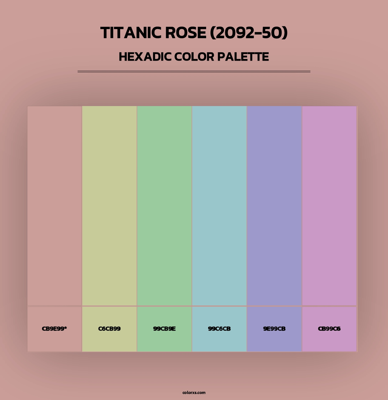 Titanic Rose (2092-50) - Hexadic Color Palette