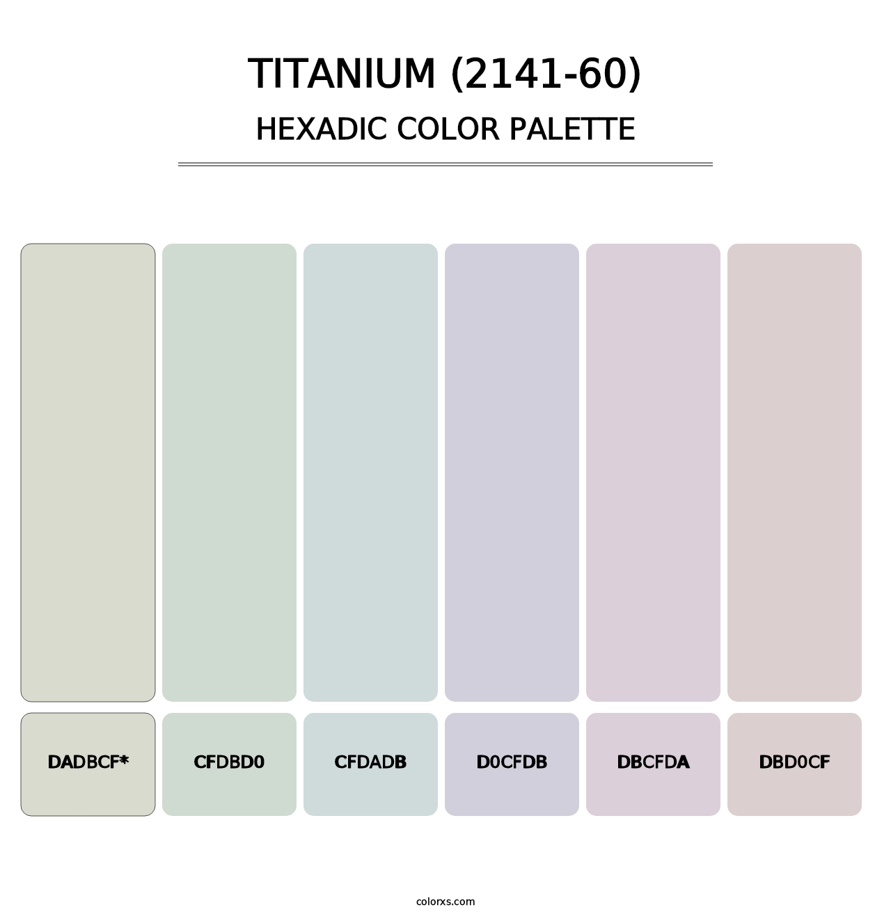 Titanium (2141-60) - Hexadic Color Palette