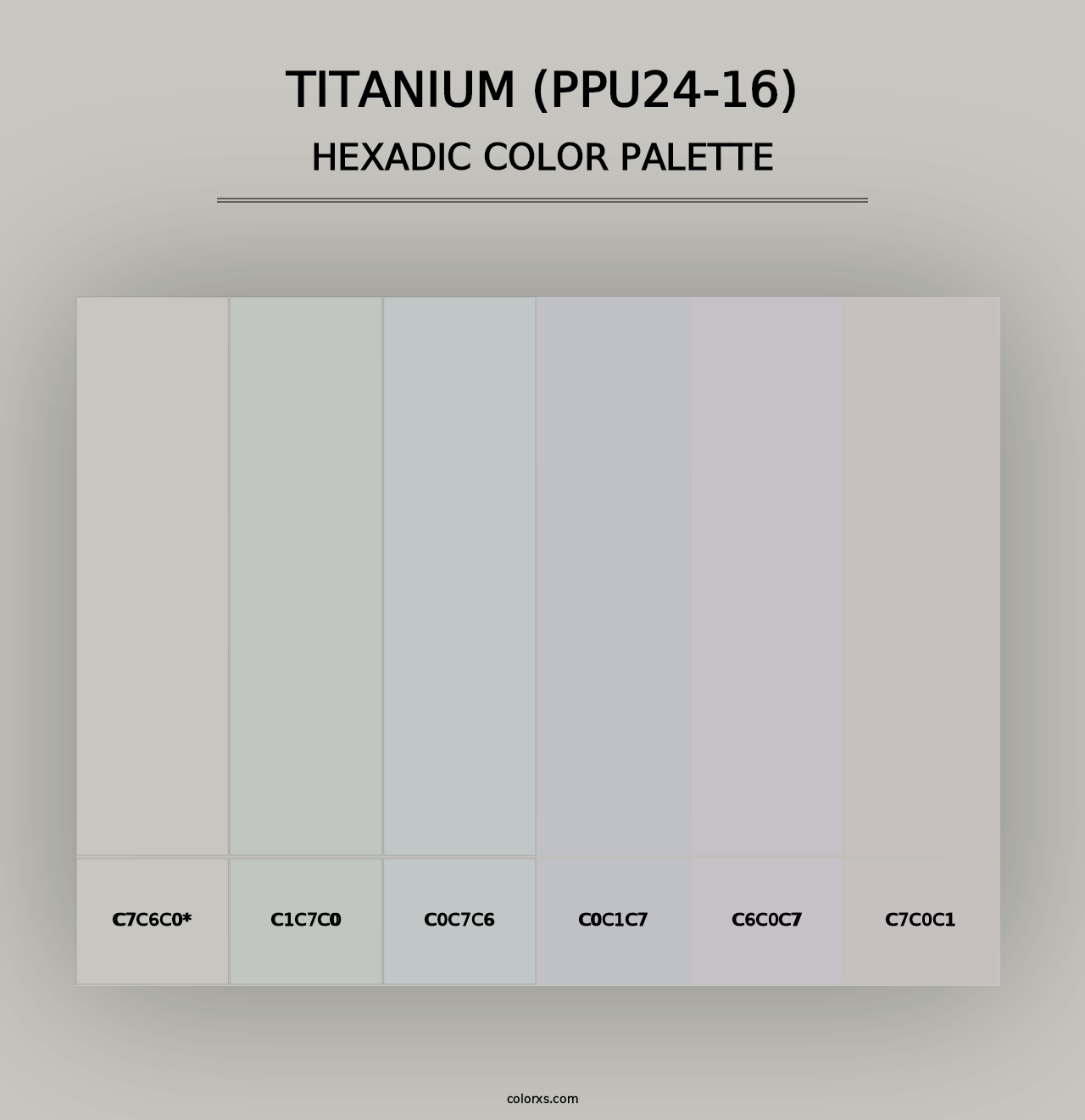 Titanium (PPU24-16) - Hexadic Color Palette