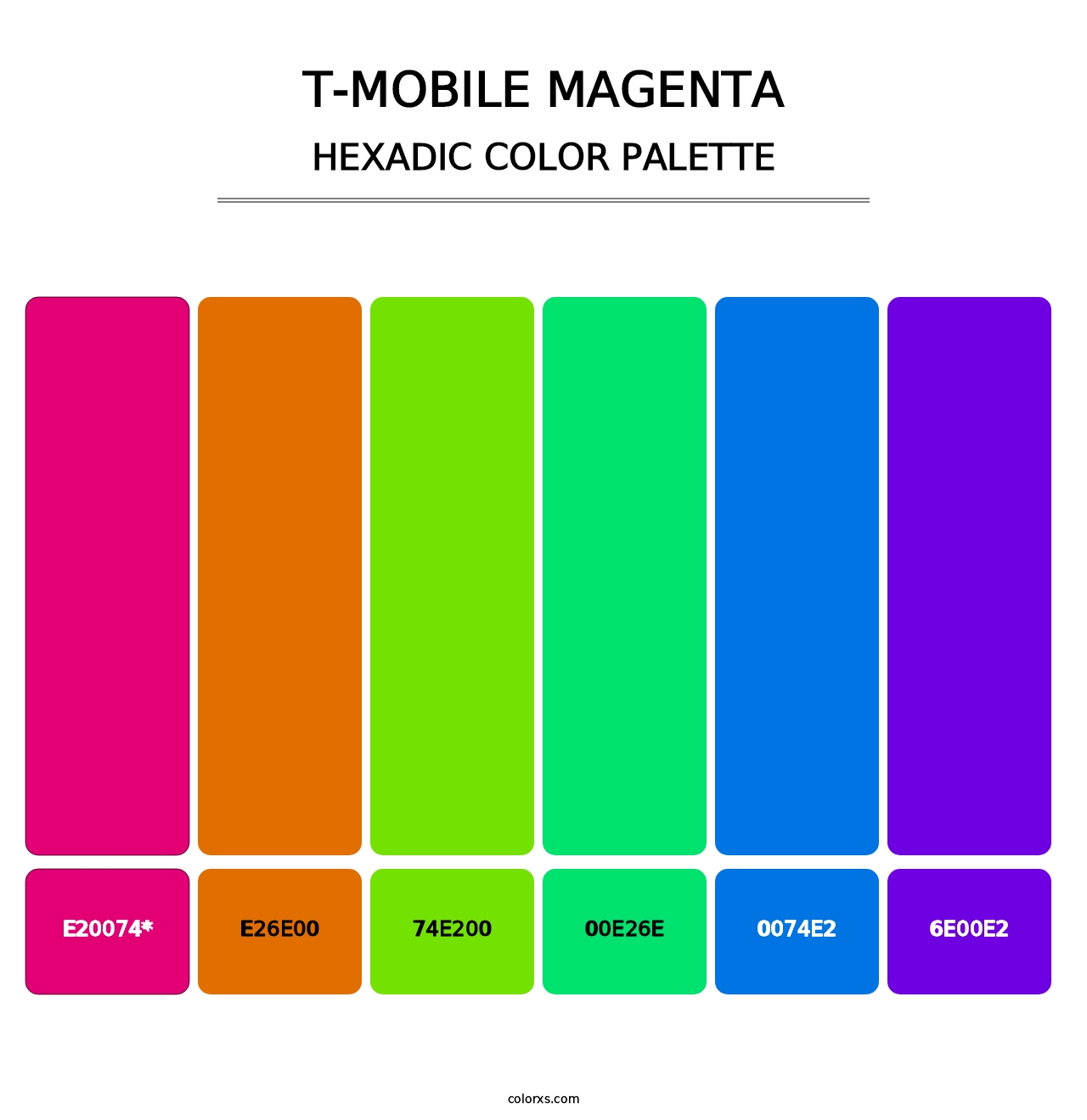 T‑Mobile Magenta - Hexadic Color Palette