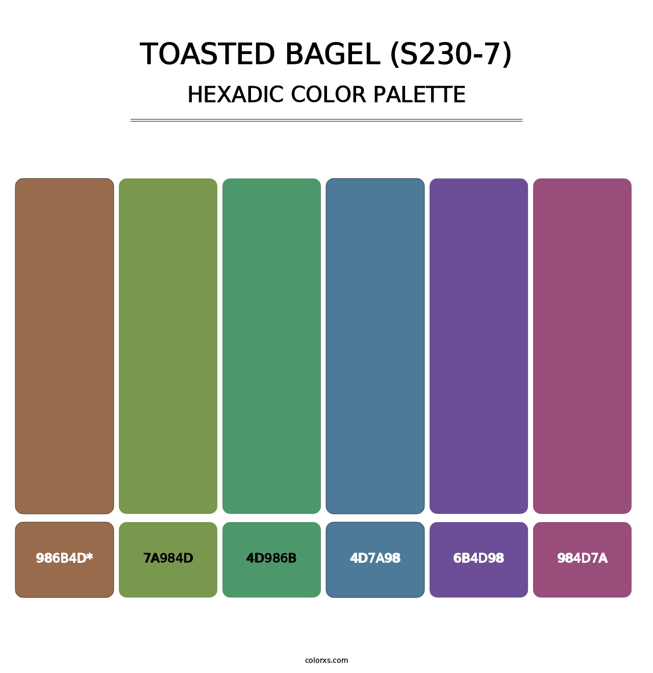 Toasted Bagel (S230-7) - Hexadic Color Palette