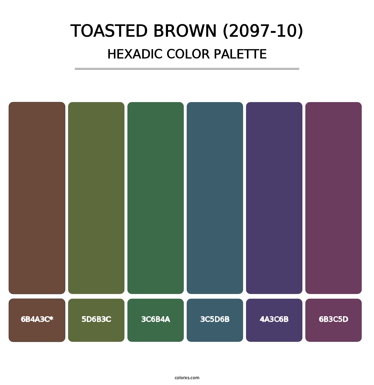 Toasted Brown (2097-10) - Hexadic Color Palette