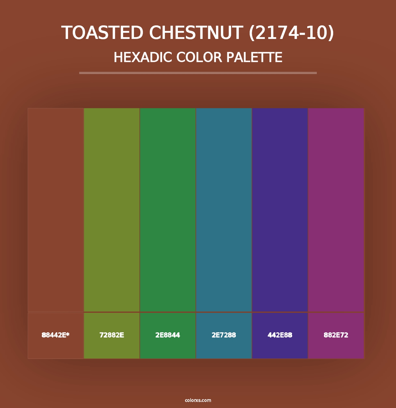 Toasted Chestnut (2174-10) - Hexadic Color Palette